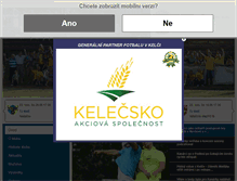 Tablet Screenshot of fotbal-kelc.cz